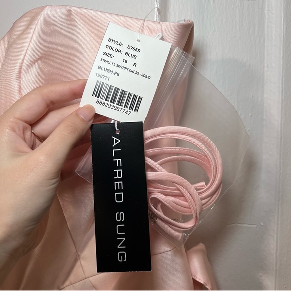 NWT Alfred Sung Strapless Pleated Maxi Dress - Picture 4 of 7